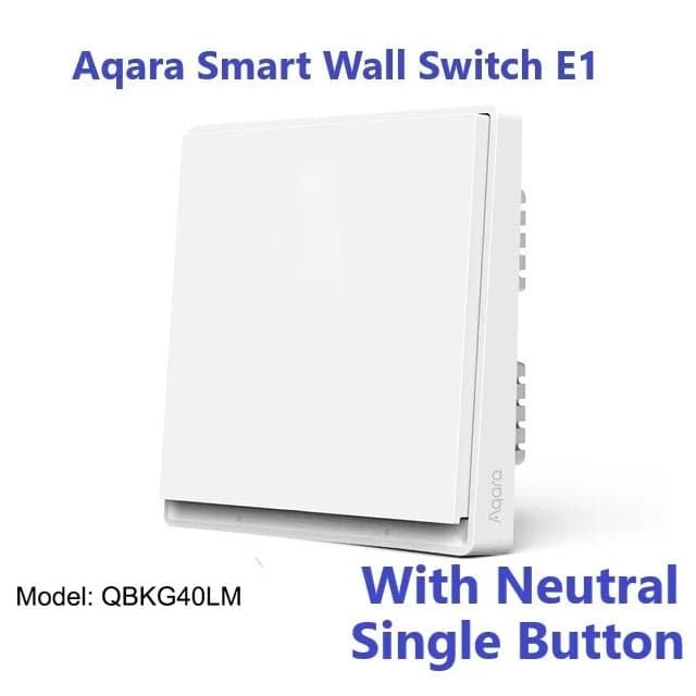 New Aqara Smart Wall Switch E1 ZigBee 3.0 Smart Home Wireless Key Light Switch Fire Wire With NO Neutral For Xiaomi Home Homekit - SMART HOME SHOP