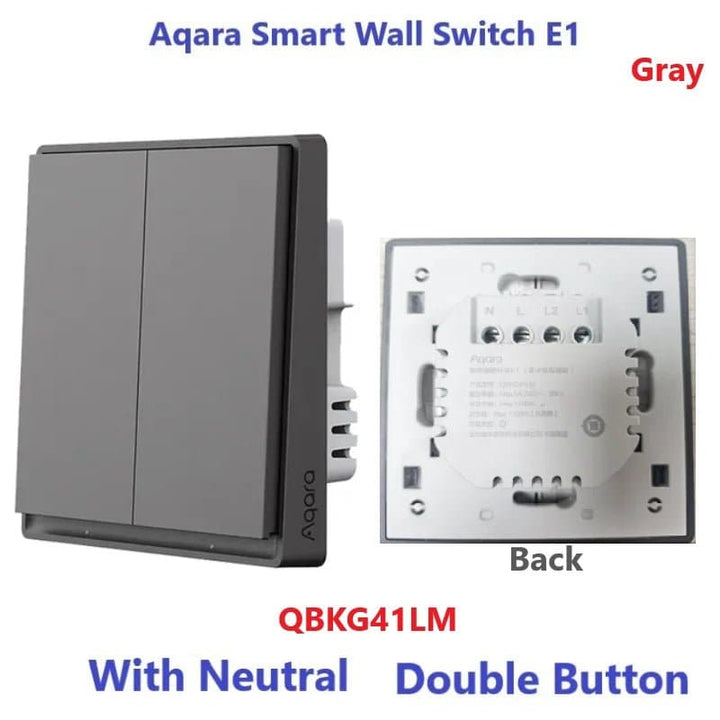 New Aqara Smart Wall Switch E1 ZigBee 3.0 Smart Home Wireless Key Light Switch Fire Wire With NO Neutral For Xiaomi Home Homekit - SMART HOME SHOP