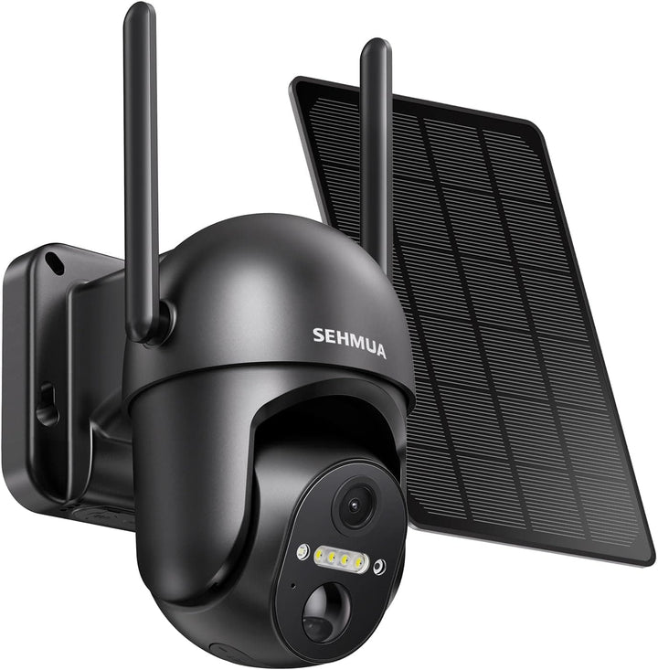 SEHMUA 4G LTE Cellular Solar Security Camera Wireless Outdoor, No WiFi Solar Powered Camera, 360° Live View, 2K Color Night Vision, PIR Motion Sensor, 2 Way Talk(32G SD&SIM Card Included) - SMART HOME SHOP
