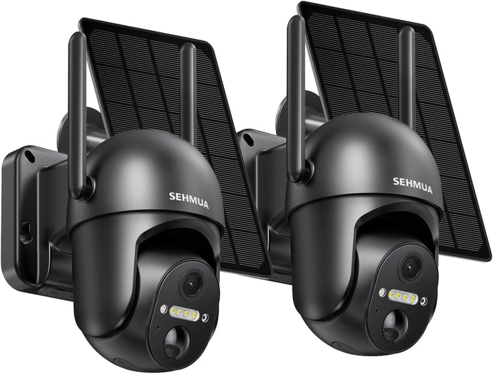 SEHMUA 4G LTE Cellular Solar Security Camera Wireless Outdoor, No WiFi Solar Powered Camera, 360° Live View, 2K Color Night Vision, PIR Motion Sensor, 2 Way Talk(32G SD&SIM Card Included) - SMART HOME SHOP