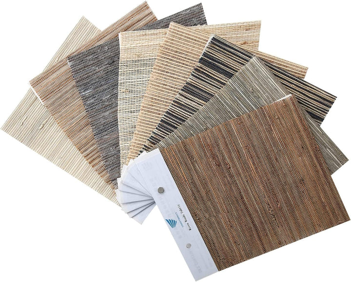 SmartWings Motorized Natural Woven Wood Blinds for Windows, Electric Auto Roman Shades with Remote for Sliding Doors, Compatitable with Alexa/Homekit/Google Home, Customized, Jute Linen-005 - SMART HOME SHOP