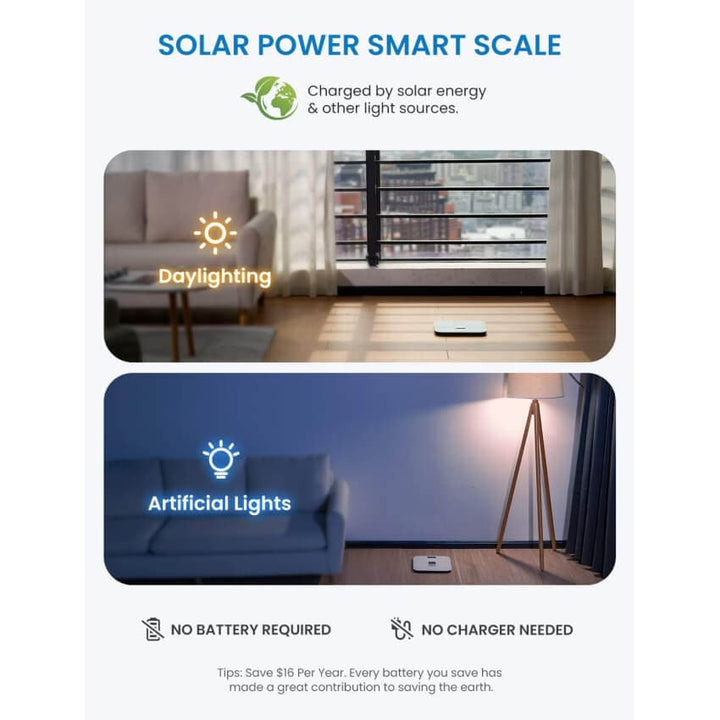 Solar Power Bluetooth Weight Scale - SMART HOME SHOP